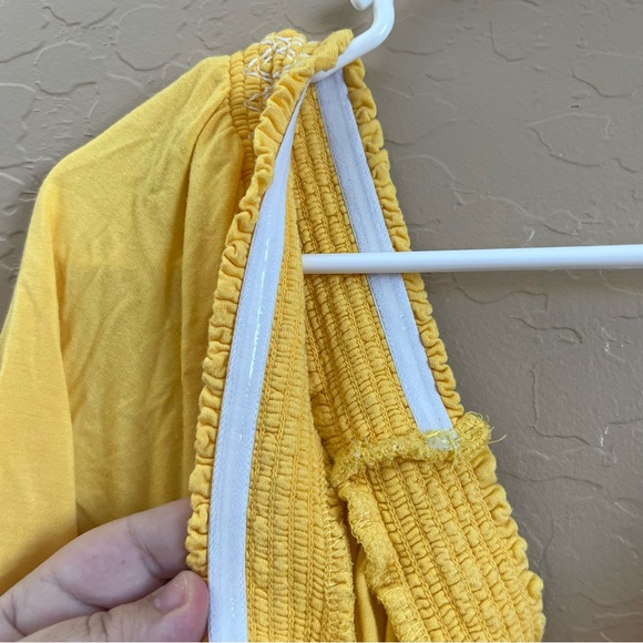 Torrid Yellow Off The Shoulder Blouse - Size 4X - Picture 3 of 9